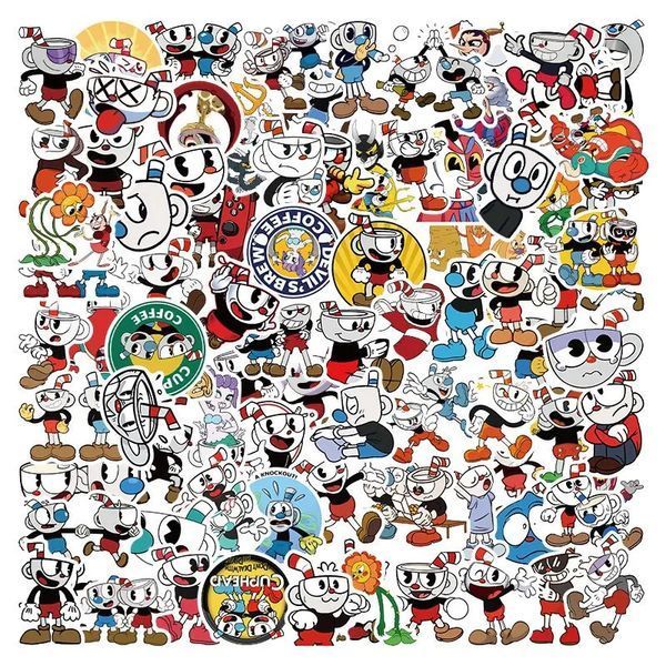Виниловые стикеры наклейки Cuphead 10 шт а179/10 фото