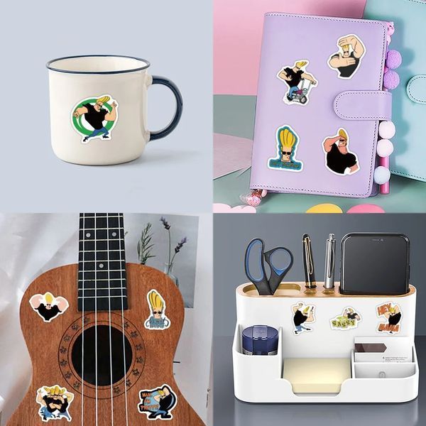 Виниловые стикеры наклейки Johnny Bravo 10шт а018/10 фото