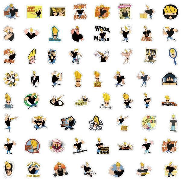 Виниловые стикеры наклейки Johnny Bravo 10шт а018/10 фото