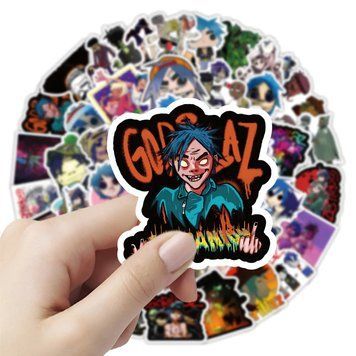 Вінілові стікери наклейки Gorillaz 10 шт а152/10 фото