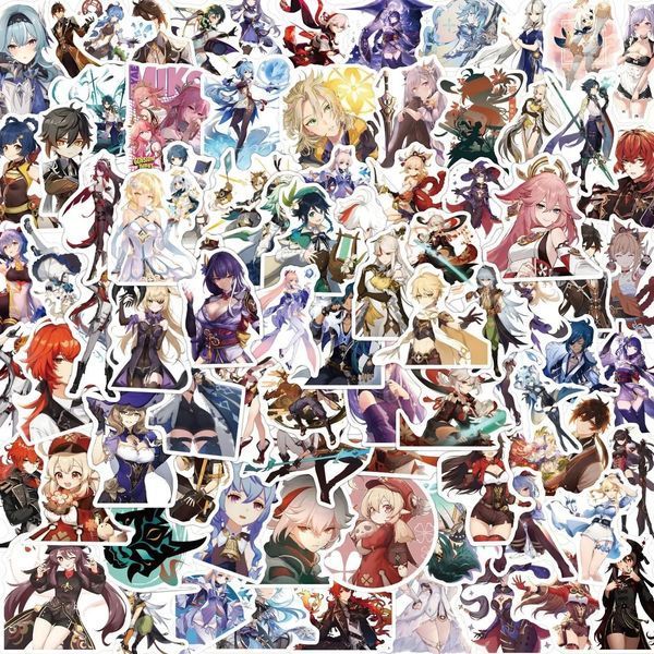 Вінілові стікери наліпки геншин genshin Impact 10 шт а025/10 фото