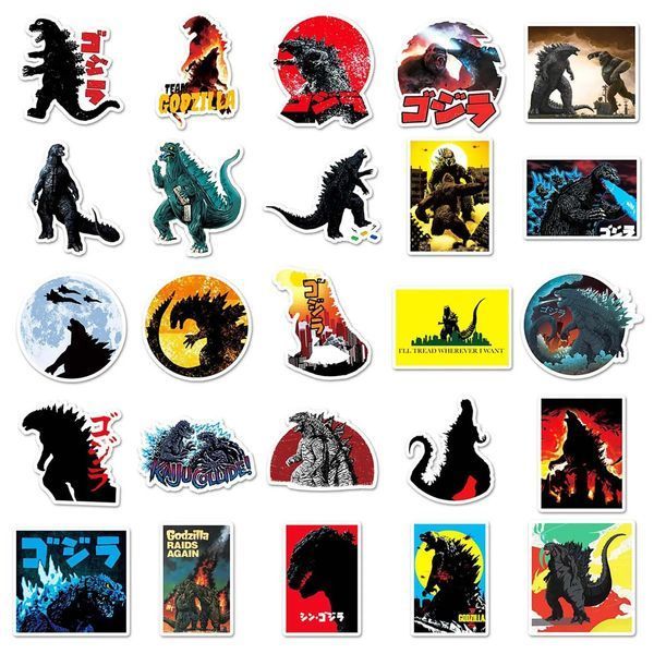 Вінілові стікери наклейки Godzilla 10 шт а217/10 фото