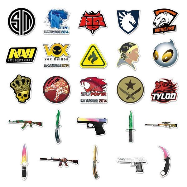 Вінілові стікери наліпки CS GO 10 шт а094/10 фото