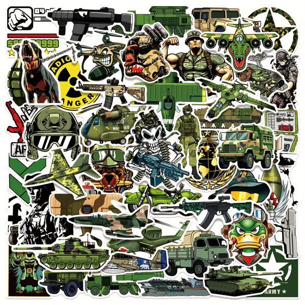 Вінілові стікери наклейки Military 10 шт а154/10 фото