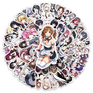 Виниловые стикеры наклейки аниме горничная тянка waifu 10 шт а046/10 фото