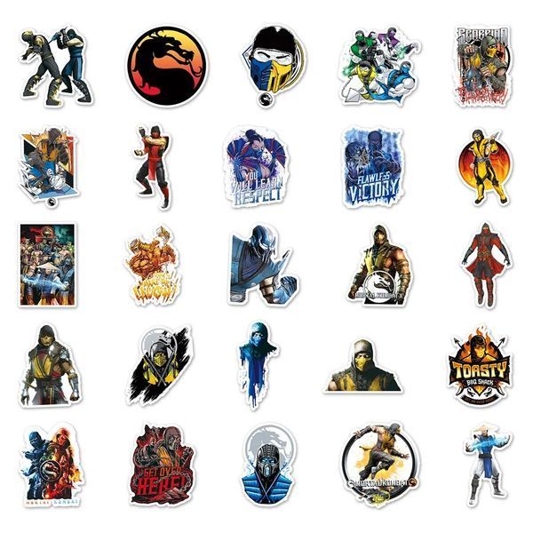 Вінілові стікери наліпки Mortal Kombat 10шт а111/10 фото