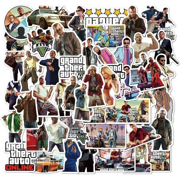Вінілові стікери наліпки GTA 10шт а127/10 фото