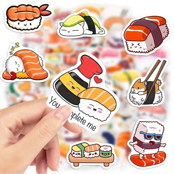 Виниловые стикеры наклейки Sushi Суши 10 шт а102/10 фото
