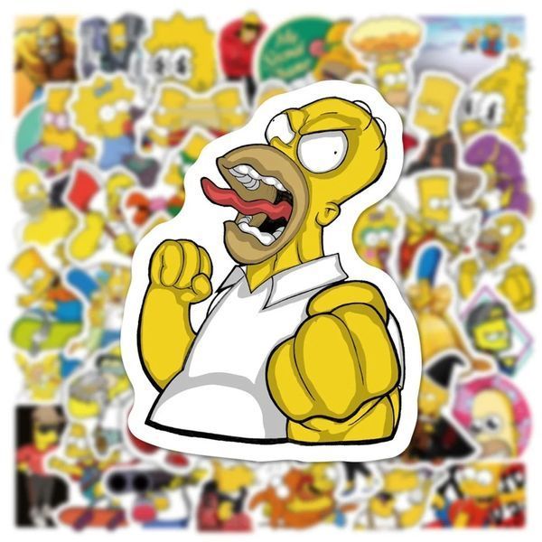Вінілові стікери наліпки Simpsons Сімпсони 10шт а130/10 фото