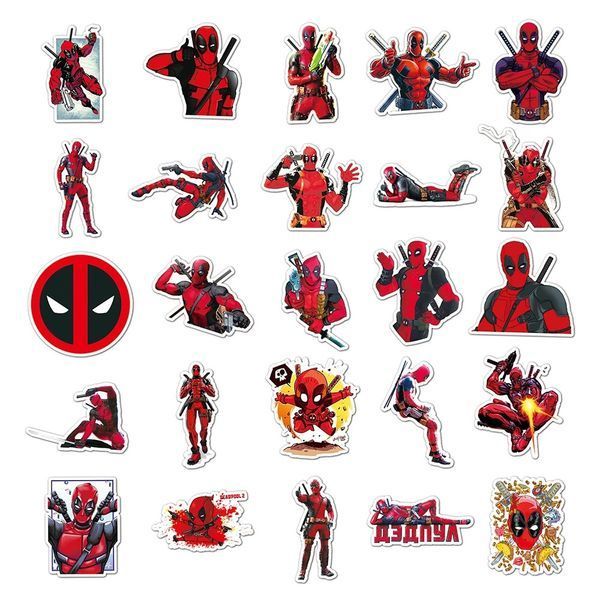 Вінілові стікери наліпки deadpool 10шт а084/10 фото