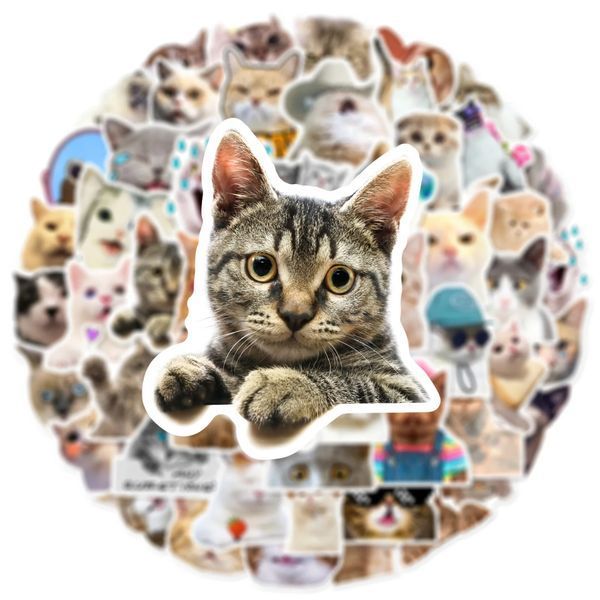 Вінілові стікери наклейки Котики 10 шт а204/10 фото